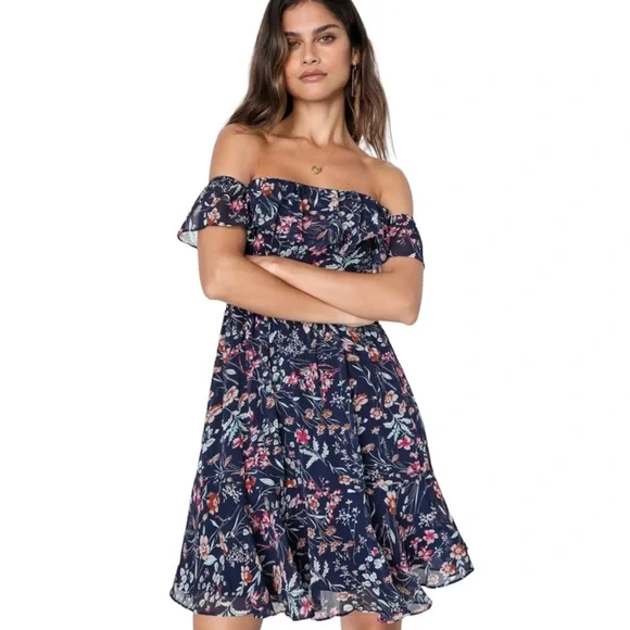 short off shoulder homecoming dress Dark Green